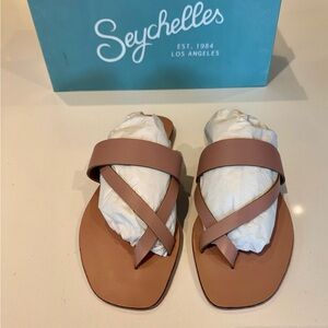 Seychelles Leather Asymmetric Strappy Sandals - Women’s Size 7